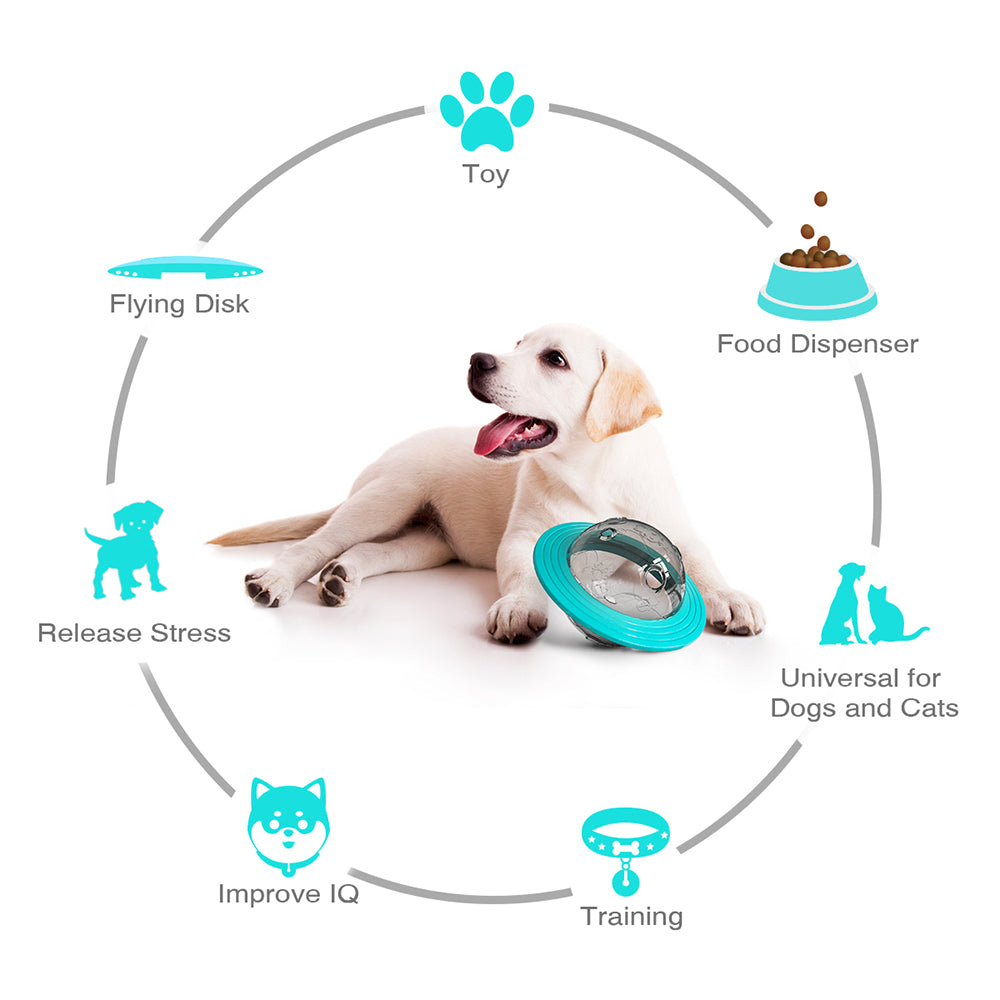 Dog Interactive Food Leaking Dispensing Treat Ball