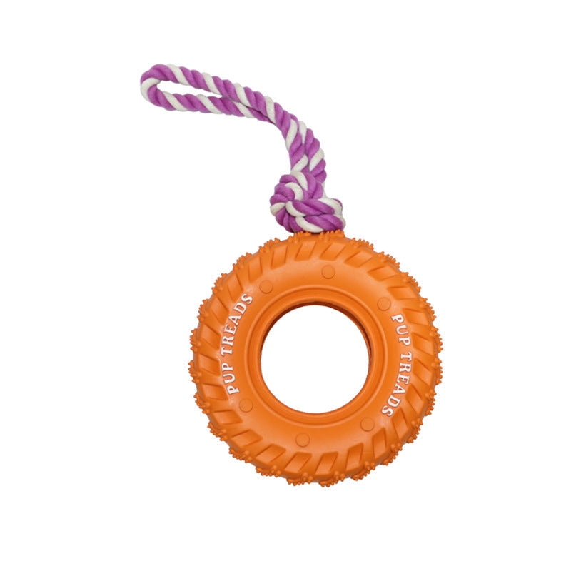 Dog Teeth Cleaning Rubber Tire Toy