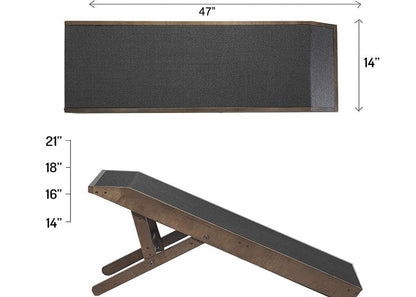 Youfun Adjustable Dog Ramp For Bed Small Dog & Large Dogs