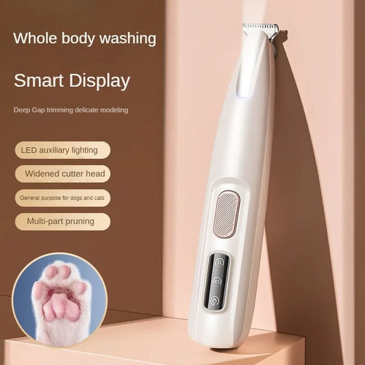 New Dog Paw Trimmer With LED Light Fully Pet Hair Trimmer