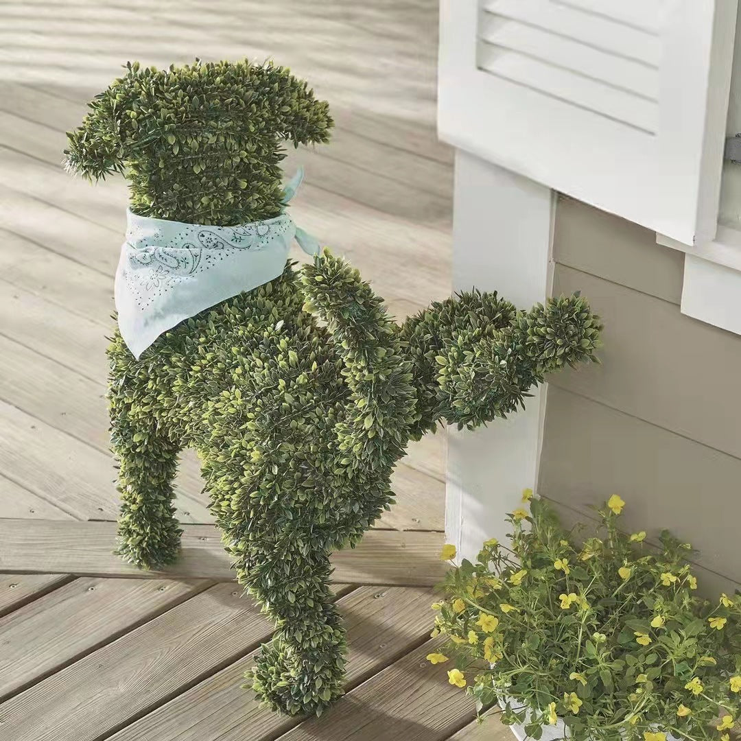 Peeing Dog Topiary Grass Garden Decoration