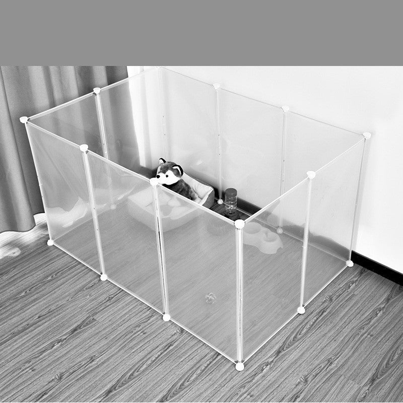 Full Transparent Resin Pet Fence Indoor Dog Cage Free Combination Cat Fence