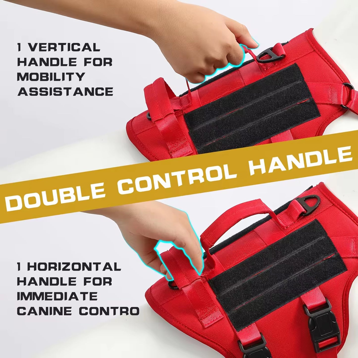 Heat-resistant Durable Nylon Tactical Service Dog Harness