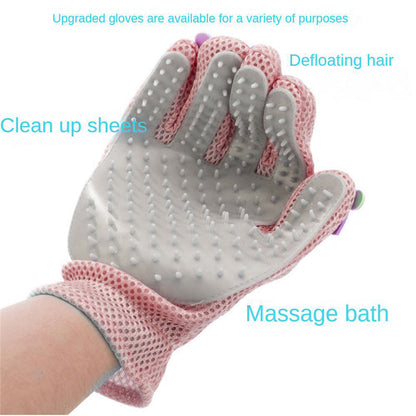 Pet Glove Cat Grooming Glove Cat Hair Deshedding Brush Gloves