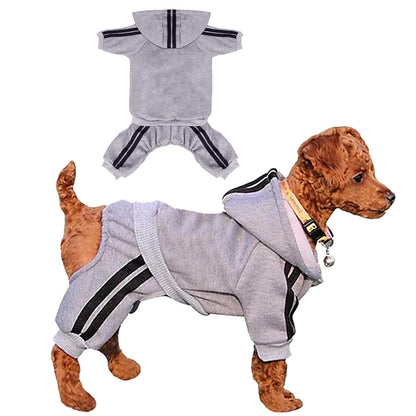 Hooded Casual Pet Dog Hoodie Striped