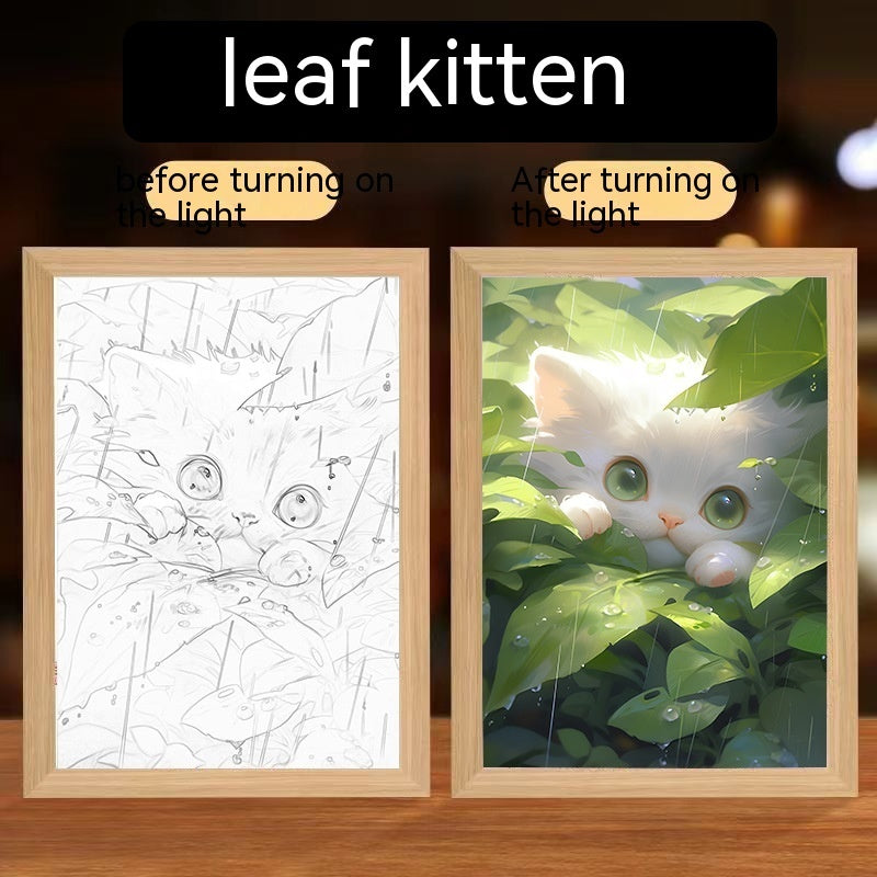 Cats Dogs Cute Pets Glowing Decorative Paintings