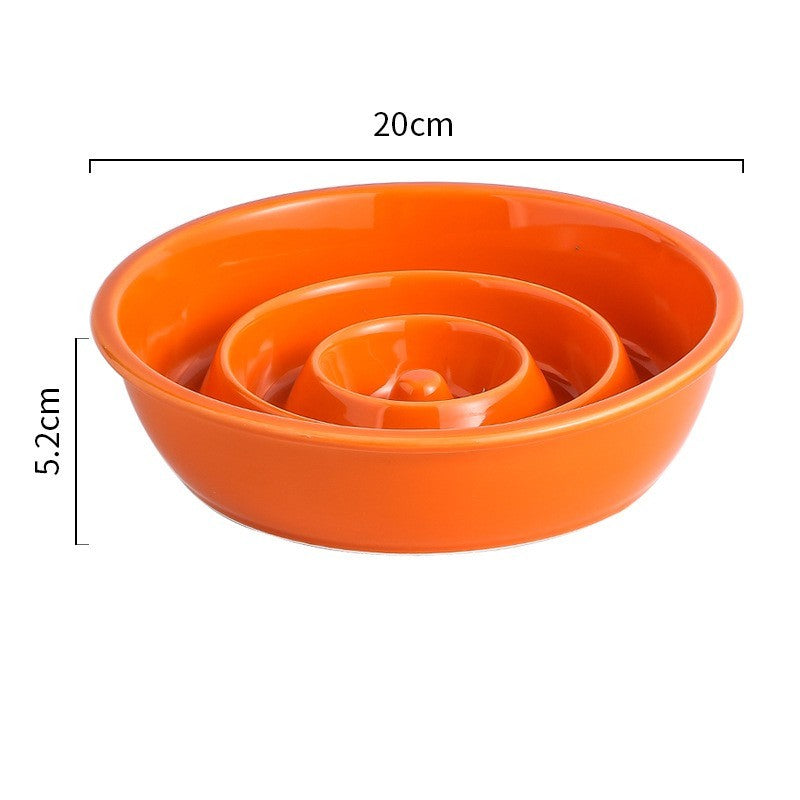 Ceramic Pet Bowl Delays Eating Protects Cervical Vertebra