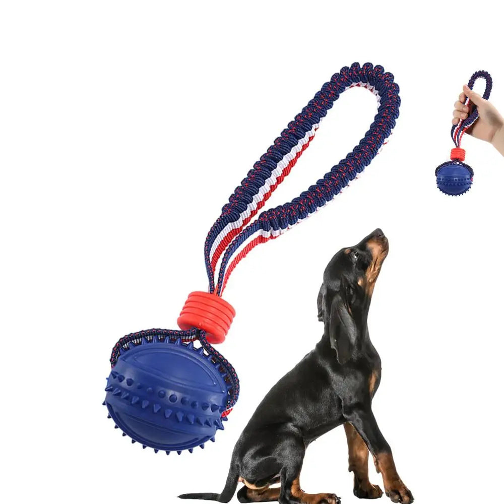 Interactive Dog Toy Ball Interactive Teether With Rope