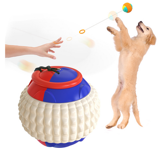 New Pet Draw Rope Hand Throwing Ball ABS Grinding Teeth Dog Training Ball