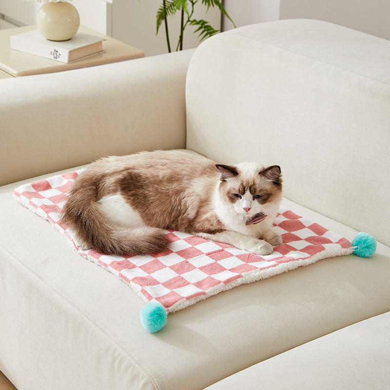 Comfortable Bed For Cats Dogs Plush Pet Blanket Cozy Dog Bed