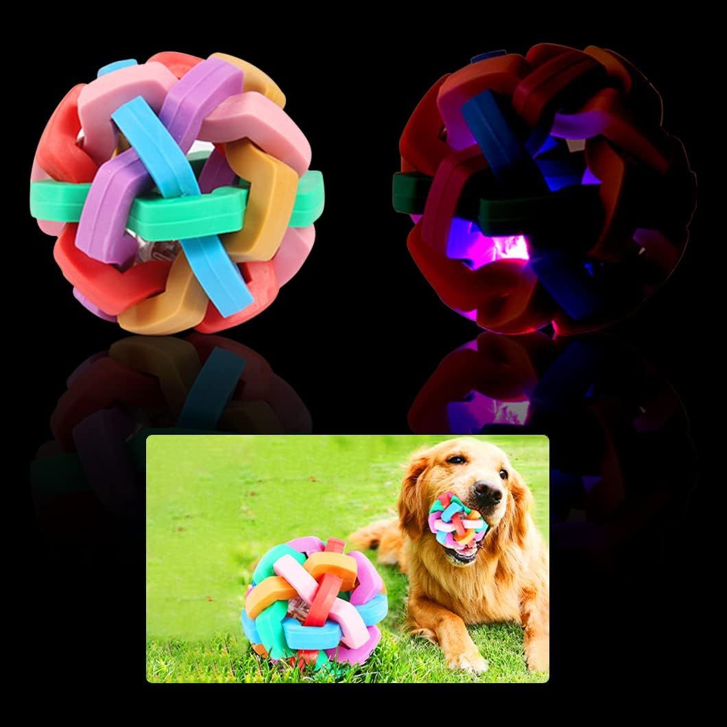 Light Up Dog Balls Sounds Bells Dog Ball Flashing Dog Chew