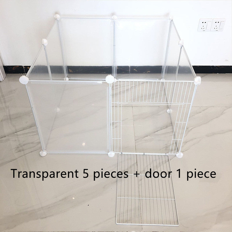 Full Transparent Resin Pet Fence Indoor Dog Cage Free Combination Cat Fence