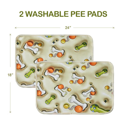 Qeils Reusable Puppy Pads Washable Pee Pads For Dogs