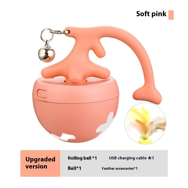 Smart Interactive Cat Toy Ball USB Rechargeable Moving Rolling Ball