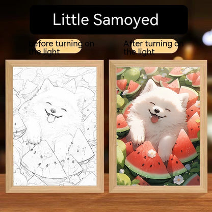 Cats Dogs Cute Pets Glowing Decorative Paintings