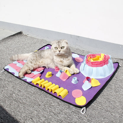 Pet Sniffing Mat Puzzle Bite Resistant Toy