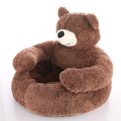 Detachable And Washable Hug Bear Pet Nest Round Shape