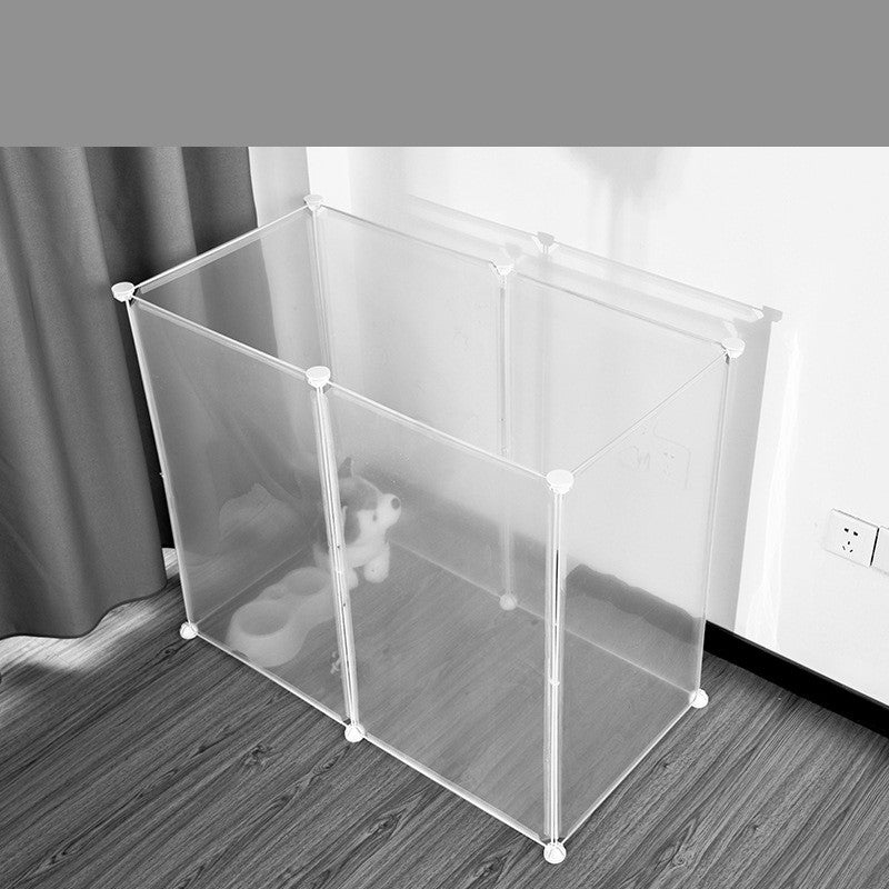 Full Transparent Resin Pet Fence Indoor Dog Cage Free Combination Cat Fence