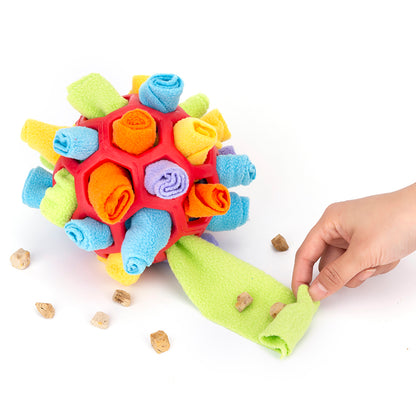 Pet Dog Sniff & Snack Puzzle Ball Train'n'Treat Snuffle Ball Canine Enrichment Nose Pad Toys