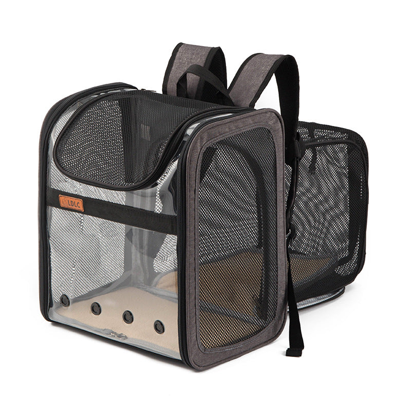 PVC Breathable Large Capacity Cat Carrying Space Capsule Cat Bag Portable Pet Dog Backpack Fold