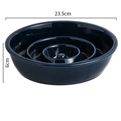 Ceramic Pet Bowl Delays Eating Protects Cervical Vertebra