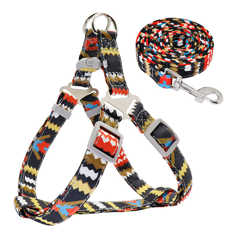 Vest-style Dog Pet Leash And Chest Harness