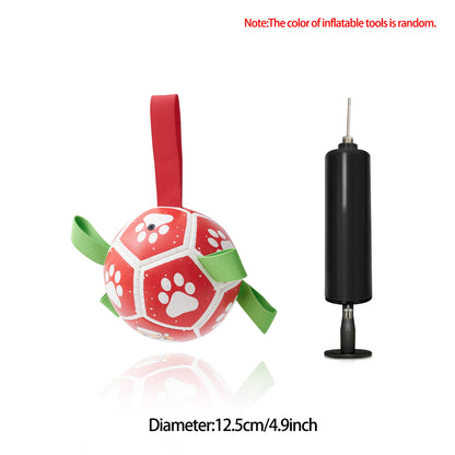 Interactive Dog Toys, Dog Soccer Ball With Straps