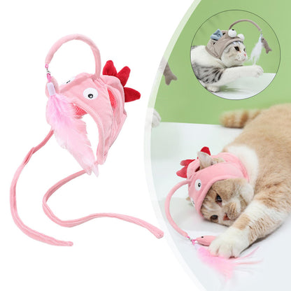 New Head Wearing Feather Funny Cat Stick Funny Cat Toy