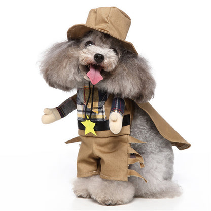 Cosplay Pet Supplies Stand Up Funny Dog Clothes Upright
