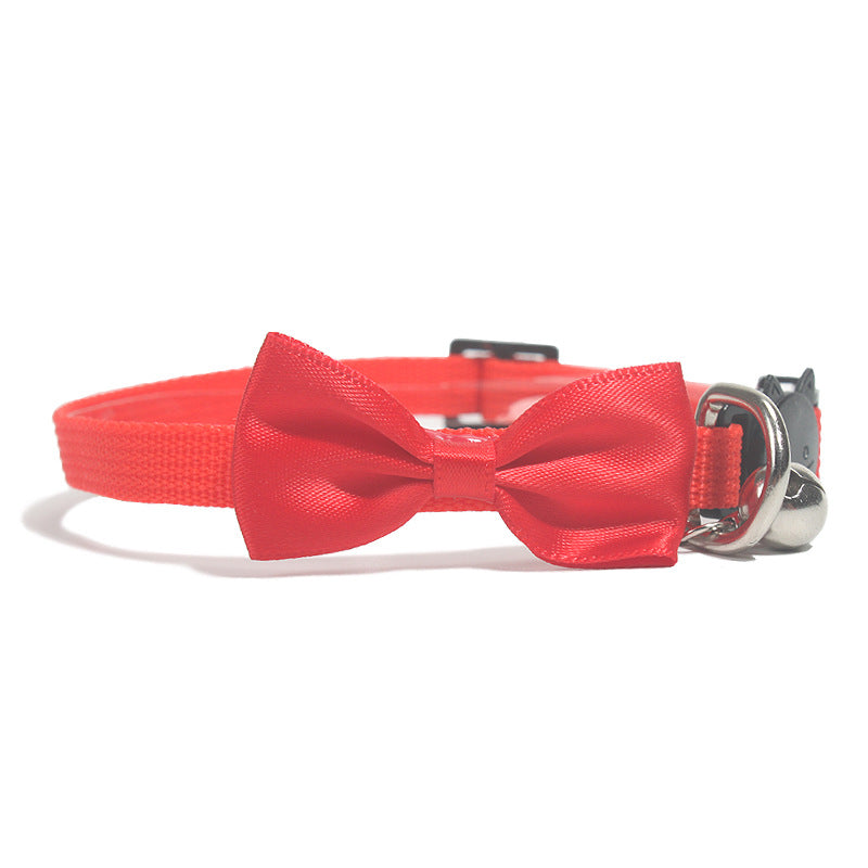 Pet Bow Collar Nylon Ribbon Multi-color Adjustable