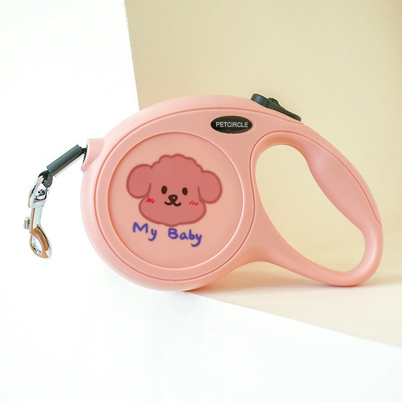 Dog Leash 5m Cartoon Tractable Leash