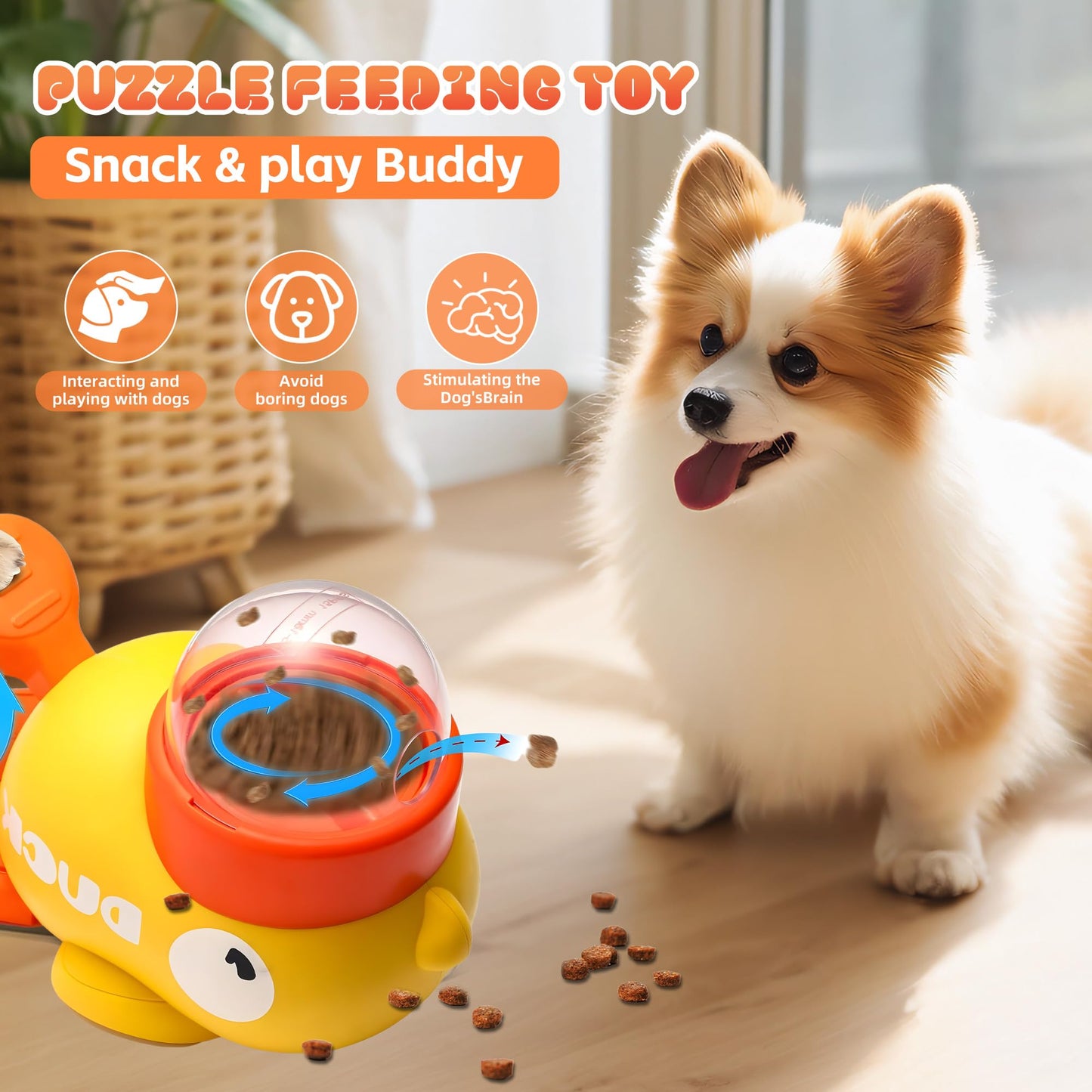 Duck Shape Dog Treat Dispenser - Interactive Dog Toys