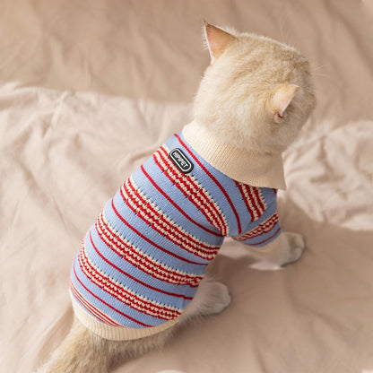Sweaters Cold Weather Dog Striped Pullover Warm Knitted Pet