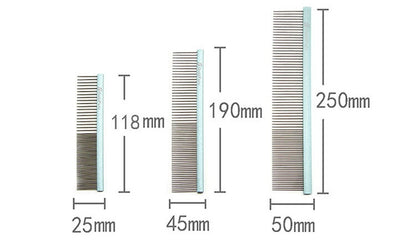 Pet Comb Colorful Stainless Steel Shedding 1mm Dog Grooming Comb