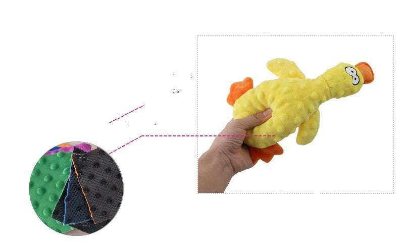 Plush Duck Dog Interactive Bite Resistant Paper Toy