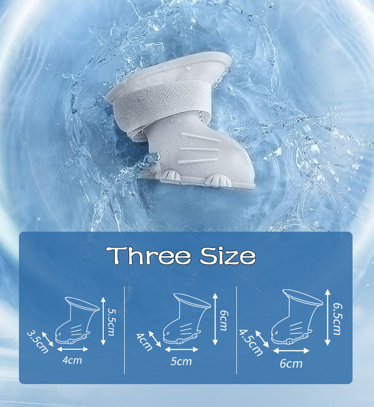 Dog Rain Boots 4Pcs Pet Dog Puppy Warm Waterproof Silicone