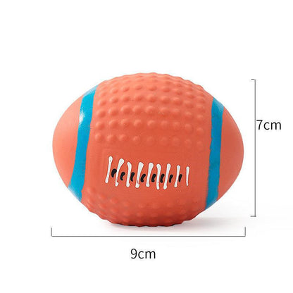 Dog Latex Sound Toy Molar Long Lasting Relieving Stuffy Rugby