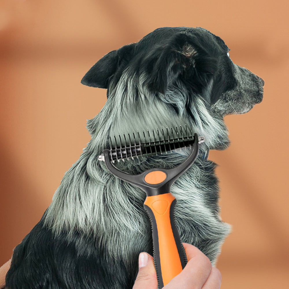 Pet Grooming Brush  Double Sided Shedding Dematting