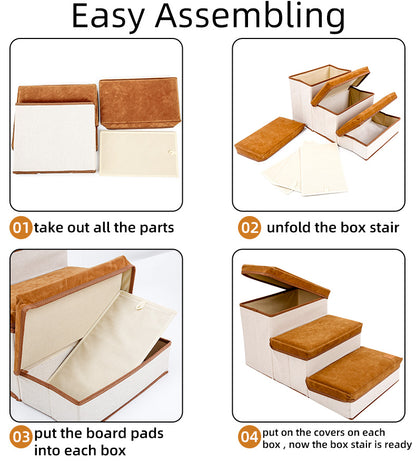 Pet Stairs For Couch And High Beds Folding Steps
