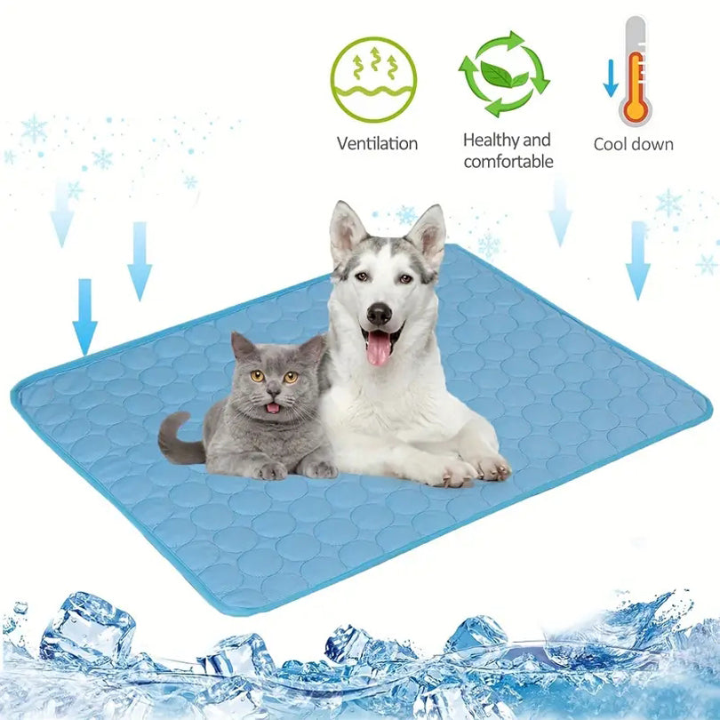 Dog Cooling Mat Summer Pets Cold Bed Durable Ice Pad