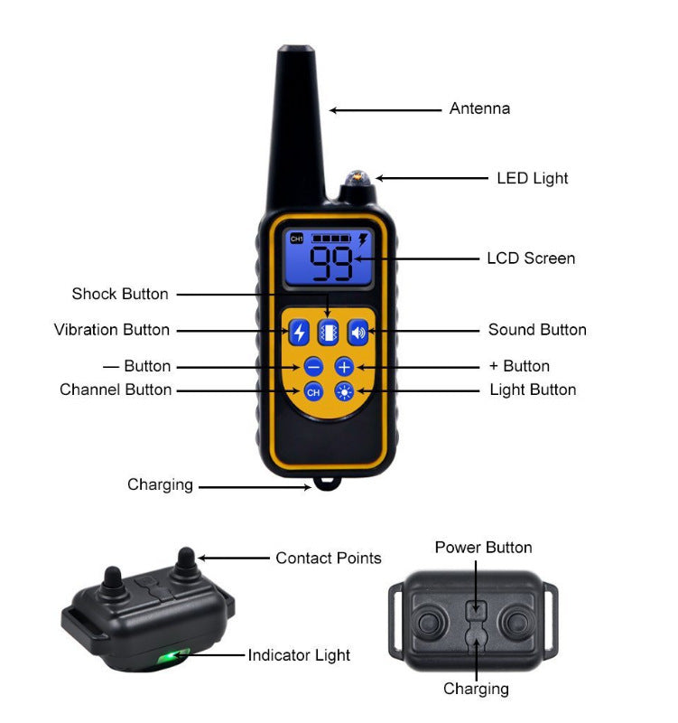 Electronic Remote Control Dog Barking Stop Charging Waterproof