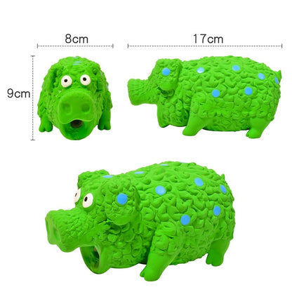 Pet Toy Latex Sounding Toy Curly Pig Bite-resistant Molar Dog Toy