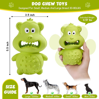 Dog Toys For Aggressive Chewers Natural Rubber Squeaky