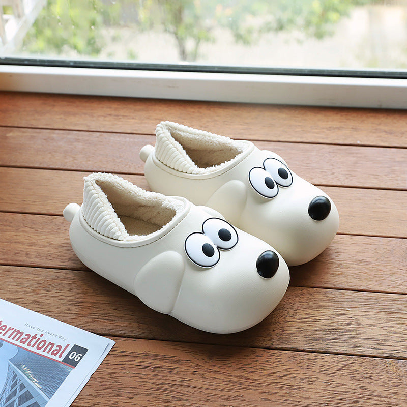 Cute Dog Shoes EVA Winter House Shoes