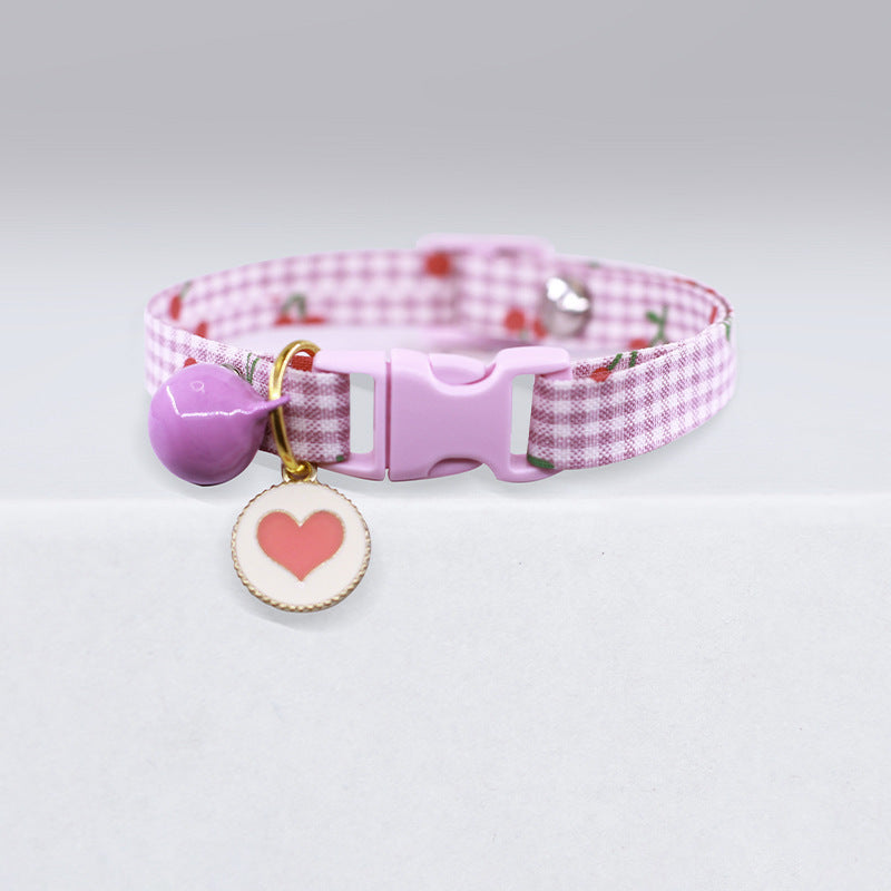 Cat Collar Bell Cute Polka Dot Pet Cat