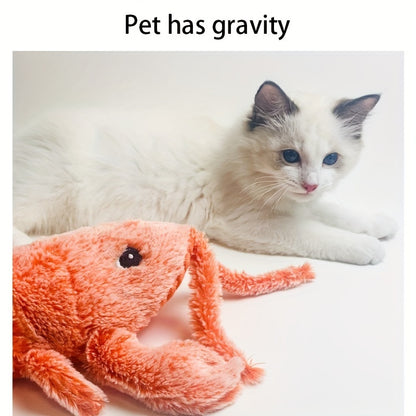 Pet Gravity Shrimp Plush Toy USB Charging Simulate Lobster