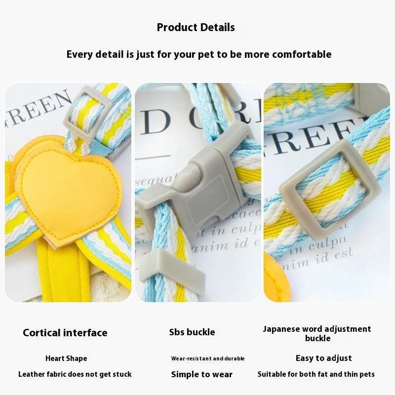 Dog Hand Holding Rope Vest Walking Chest Strap