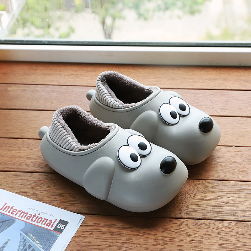 Cute Dog Shoes EVA Winter House Shoes