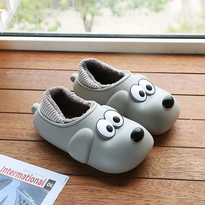 Cute Dog Shoes EVA Winter House Shoes