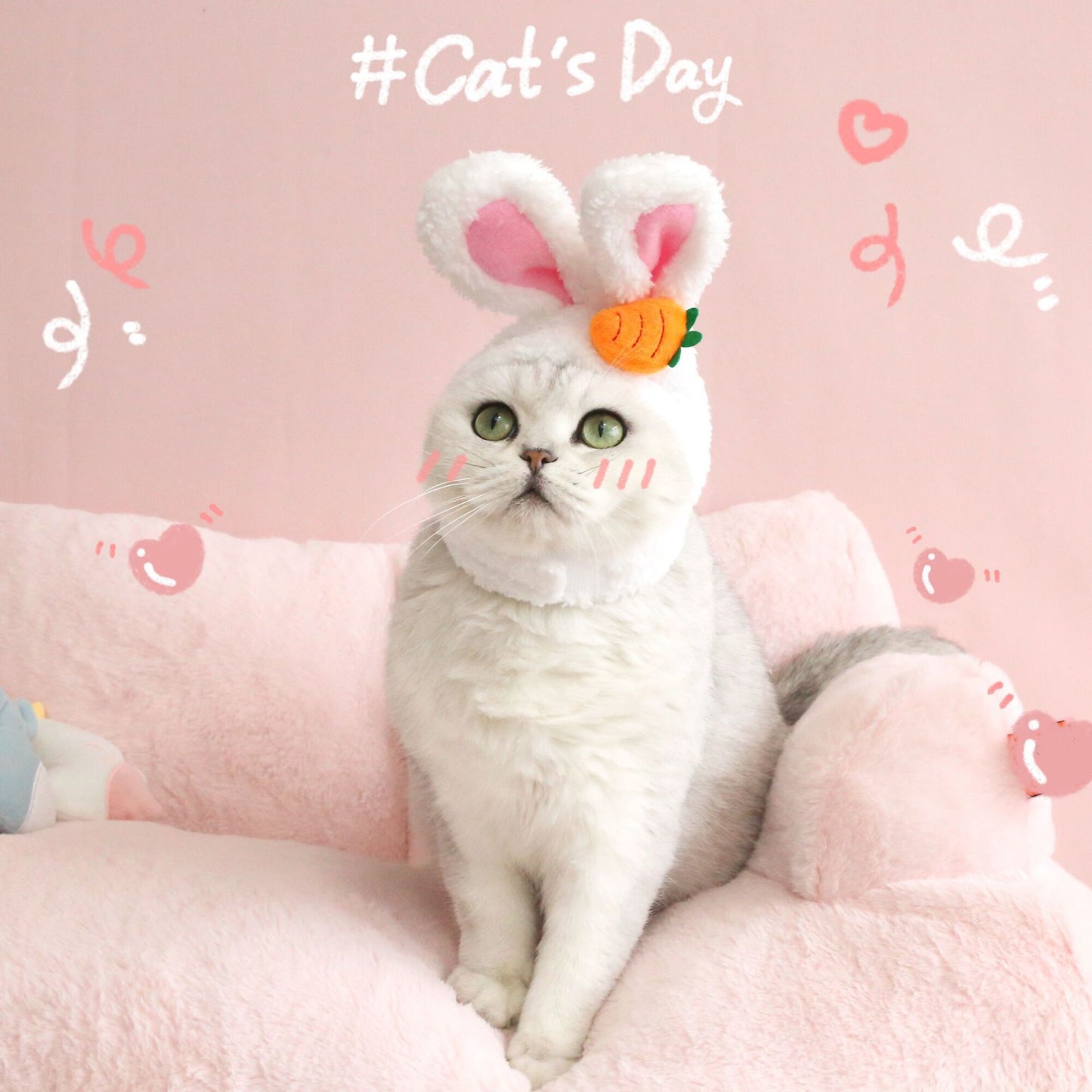 Plush Cartoon Cat Dog Rabbit Ears Cute Easter